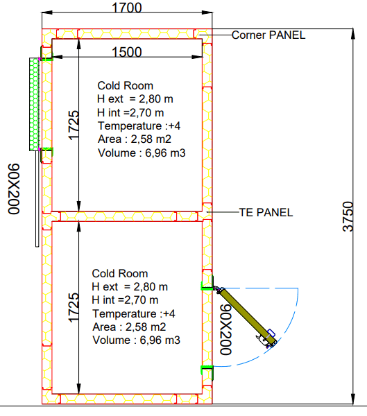 Semi Modular Cold Rooms